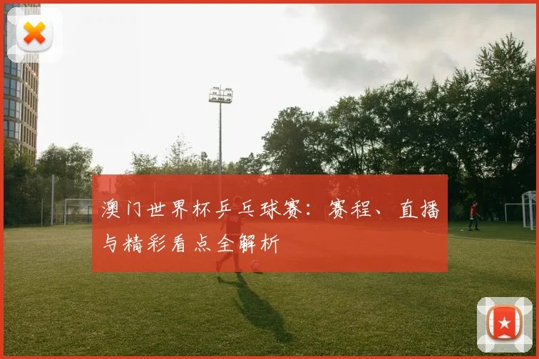 澳门世界杯乒乓球赛：赛程、直播与精彩看点全解析